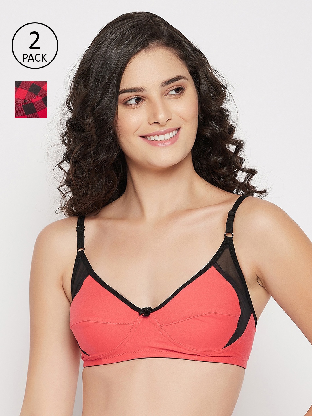 

Clovia Women Multi Bra, Red