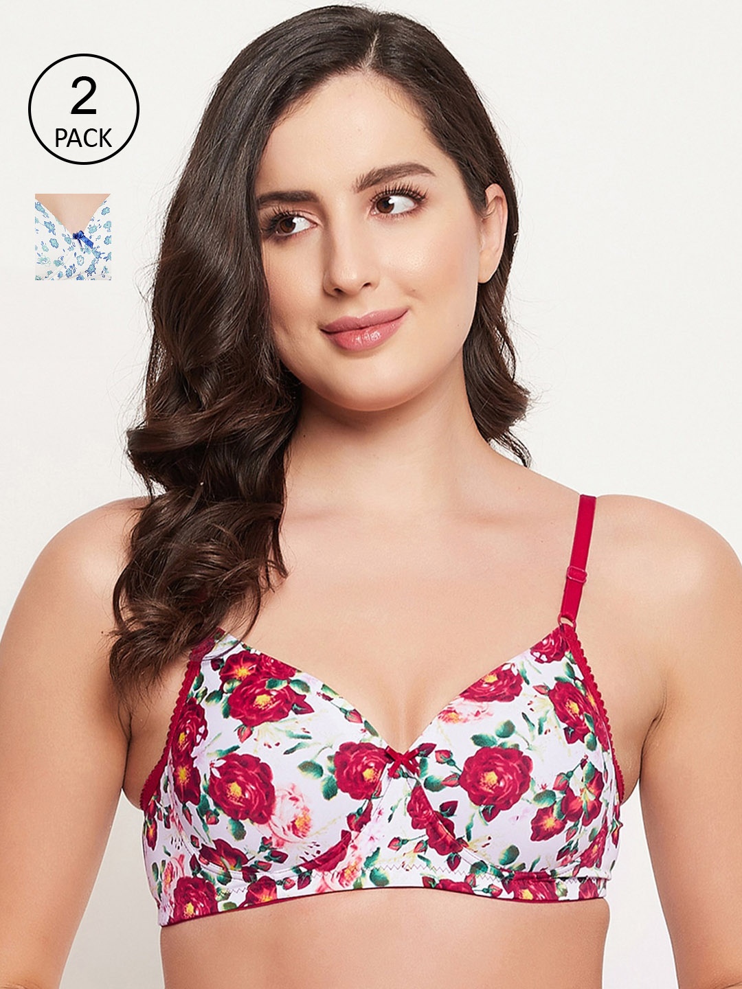 

Clovia Women Multi Bra, Red