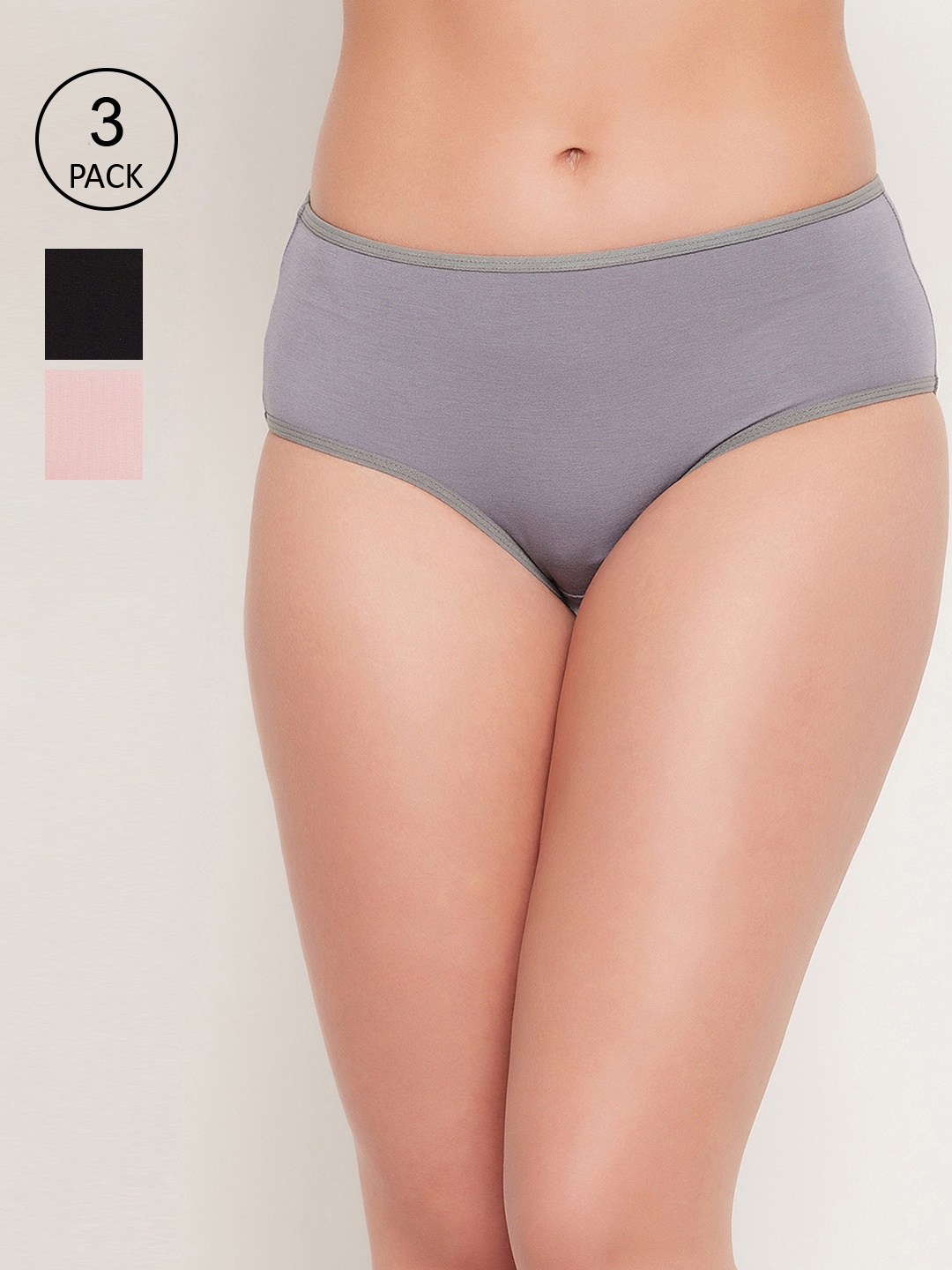 

Clovia Women Pack Of 3 Printed Hipster Briefs, Multi