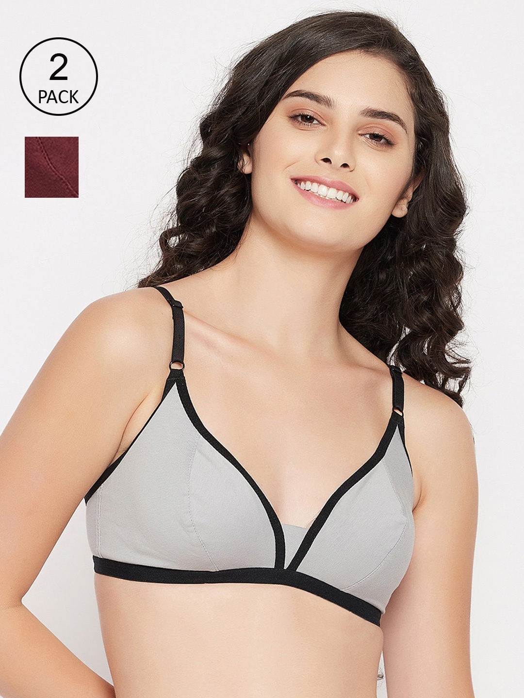

Clovia Women Multi Bra, Burgundy