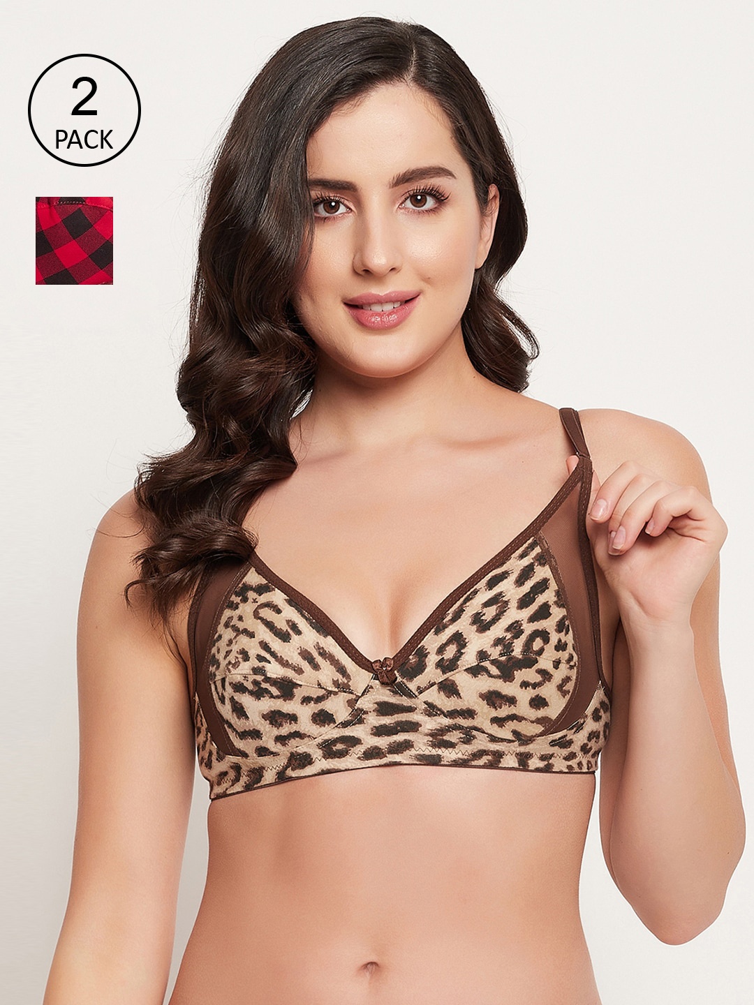 

Clovia Women Multi Bra, Red