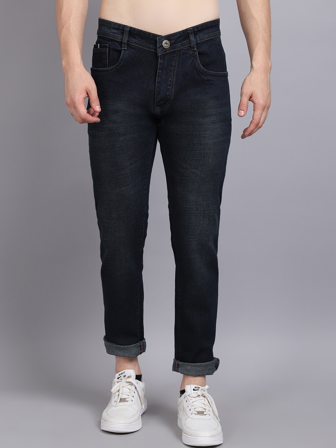 

Rodamo Men Green Slim Fit Light Fade Stretchable Jeans