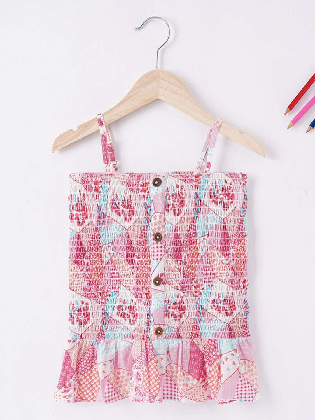 

Ed-a-Mamma Pink Floral Print Bardot Top