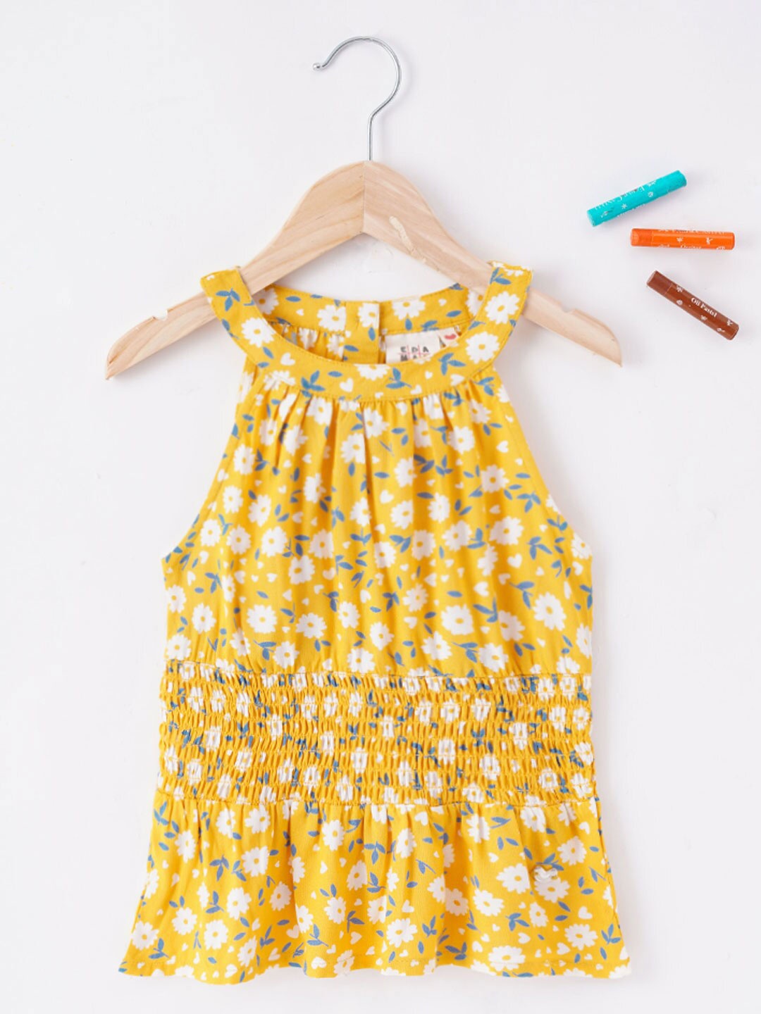 

Ed-a-Mamma Yellow Floral Print Top