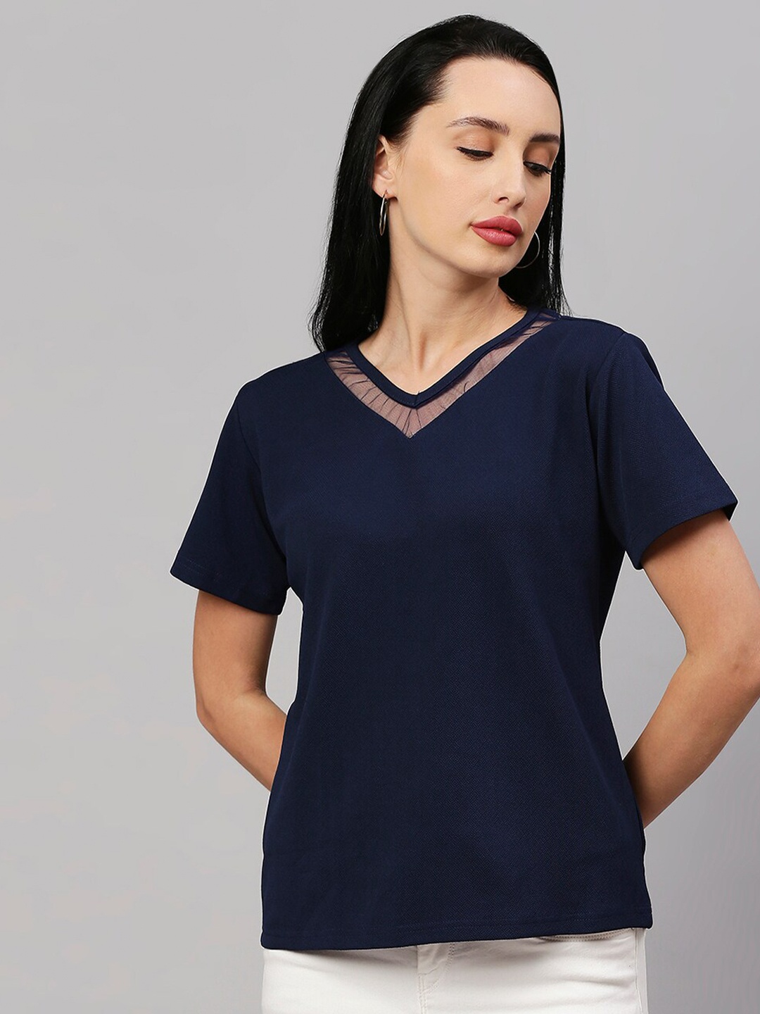 

Pretty Awesome Red Crepe Top