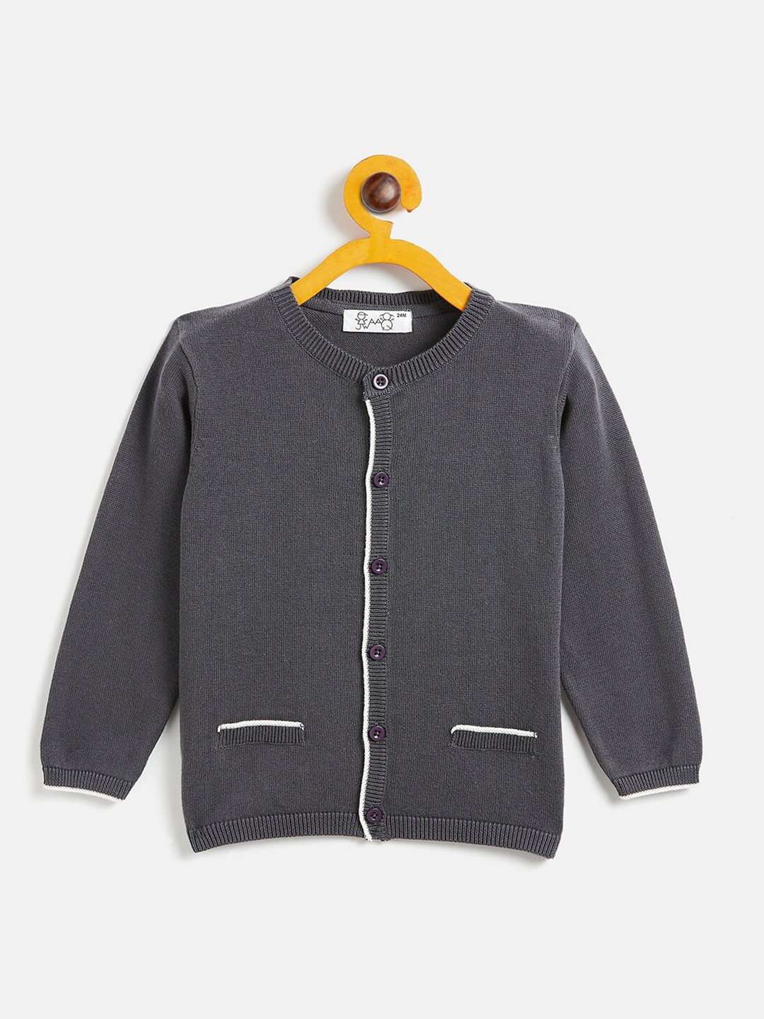 

JWAAQ Unisex Kids Navy Blue Cardigan