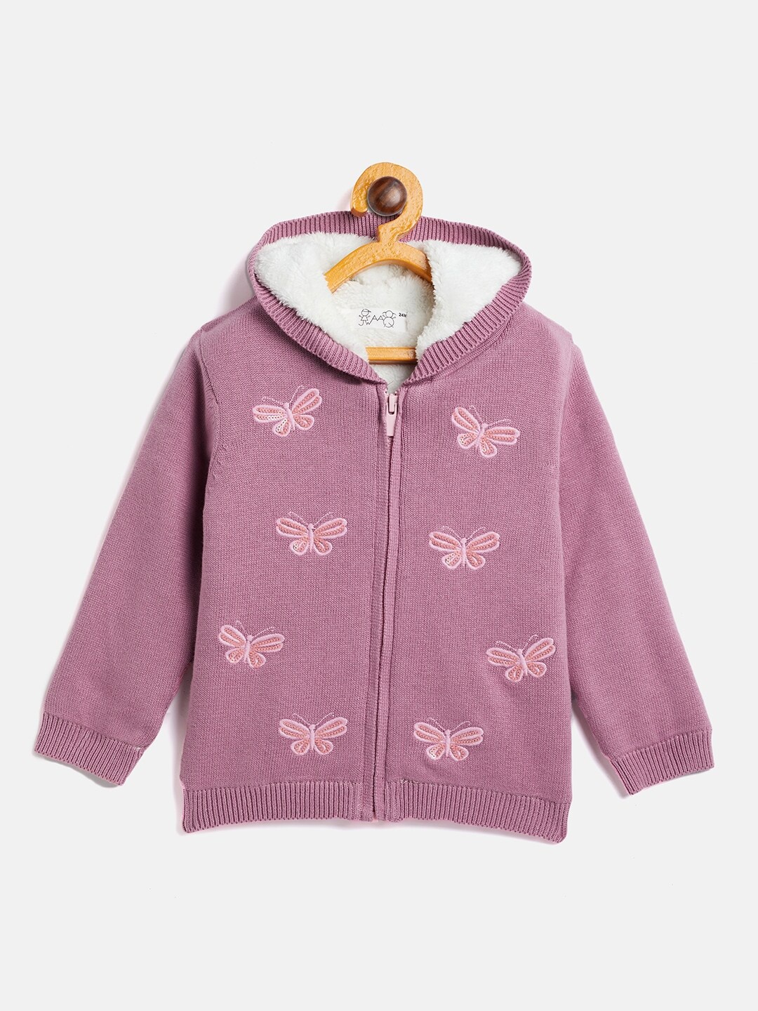 

JWAAQ Girls Pink & White Floral Printed Pullover