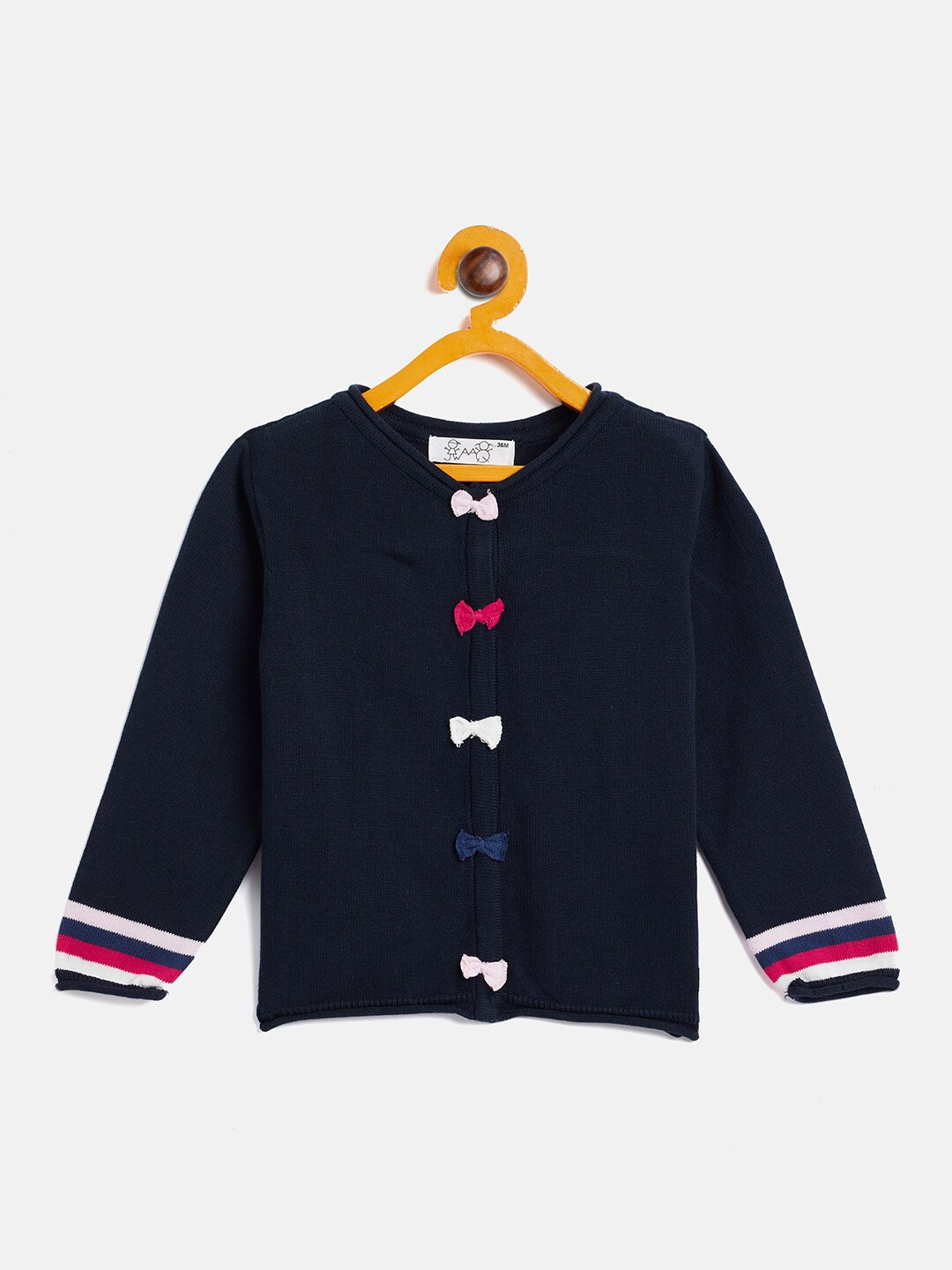 

JWAAQ Girls Navy Blue & Pink Pullover