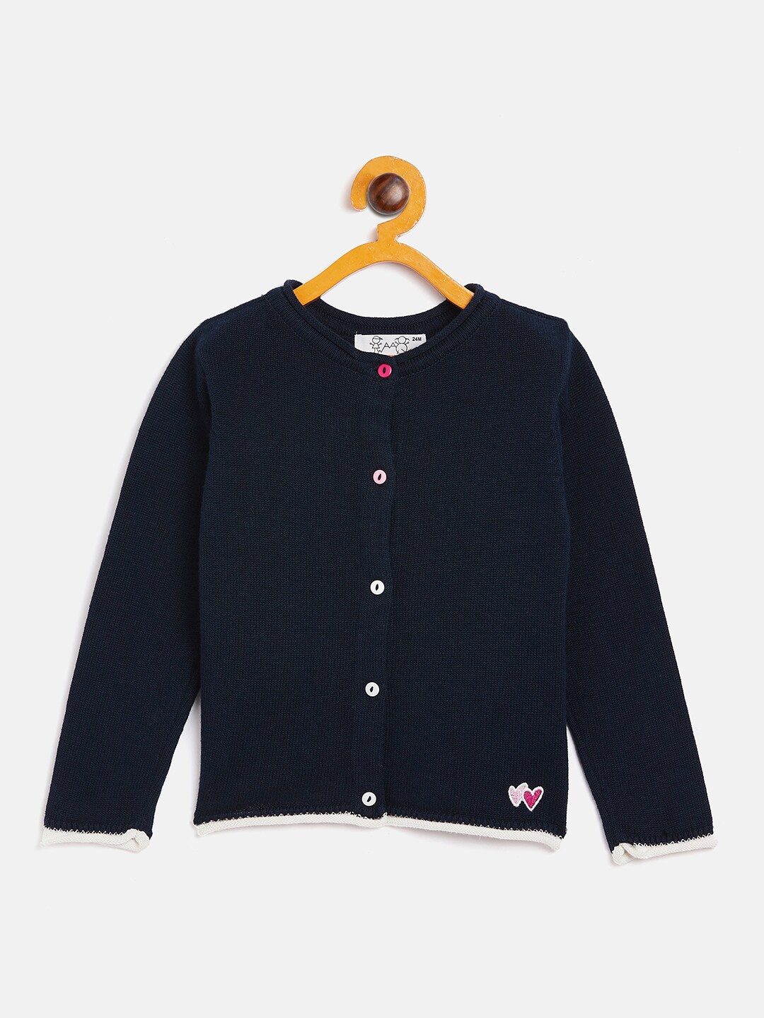 

JWAAQ Girls Navy Blue Printed Pullover