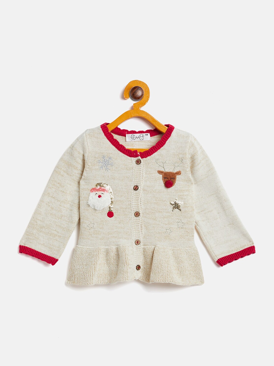 

JWAAQ Girls Grey & Red Printed Pullover