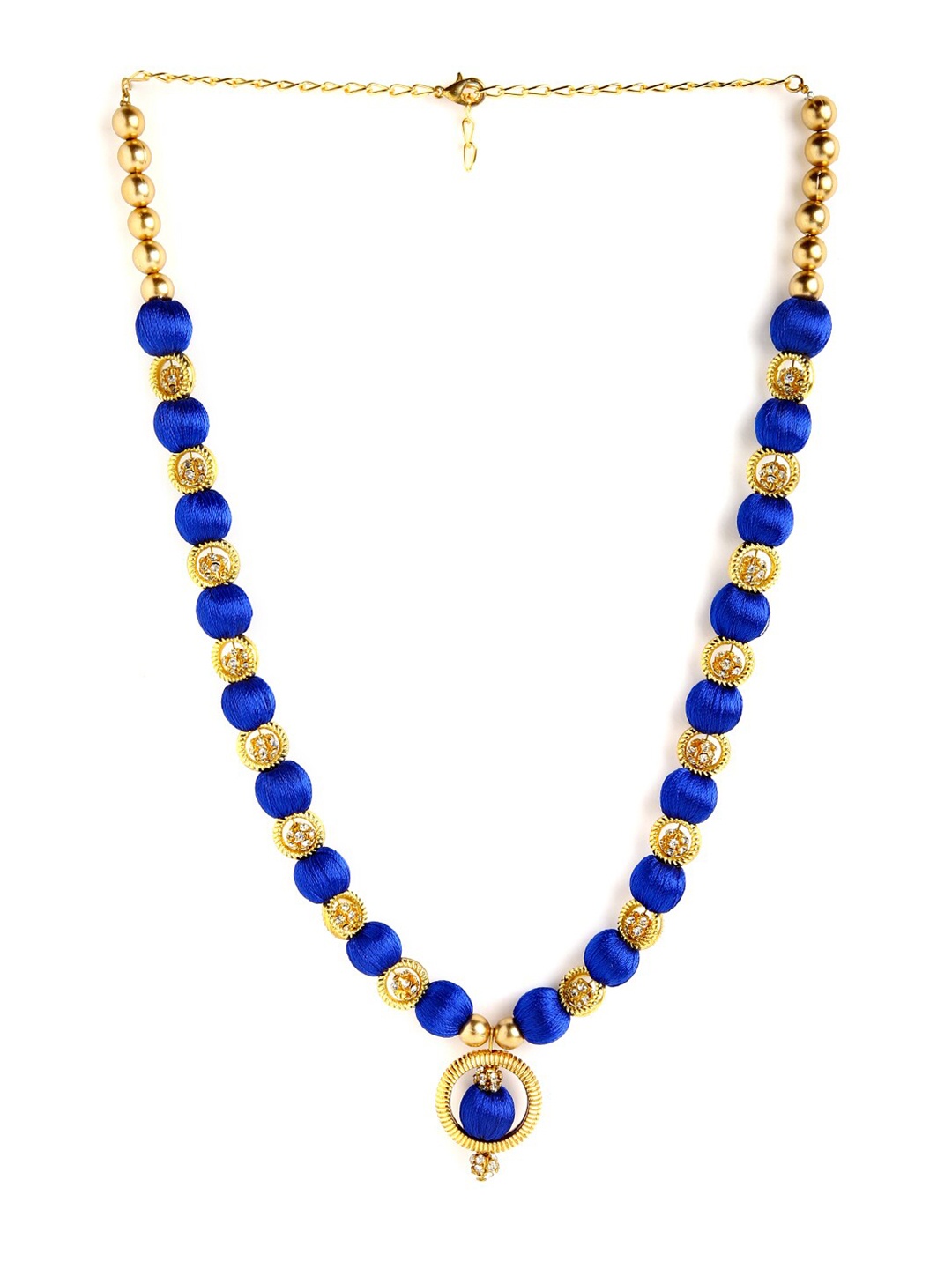 

AKSHARA Gold-Toned & Red German Silver Gold-Plated Handcrafted Necklace