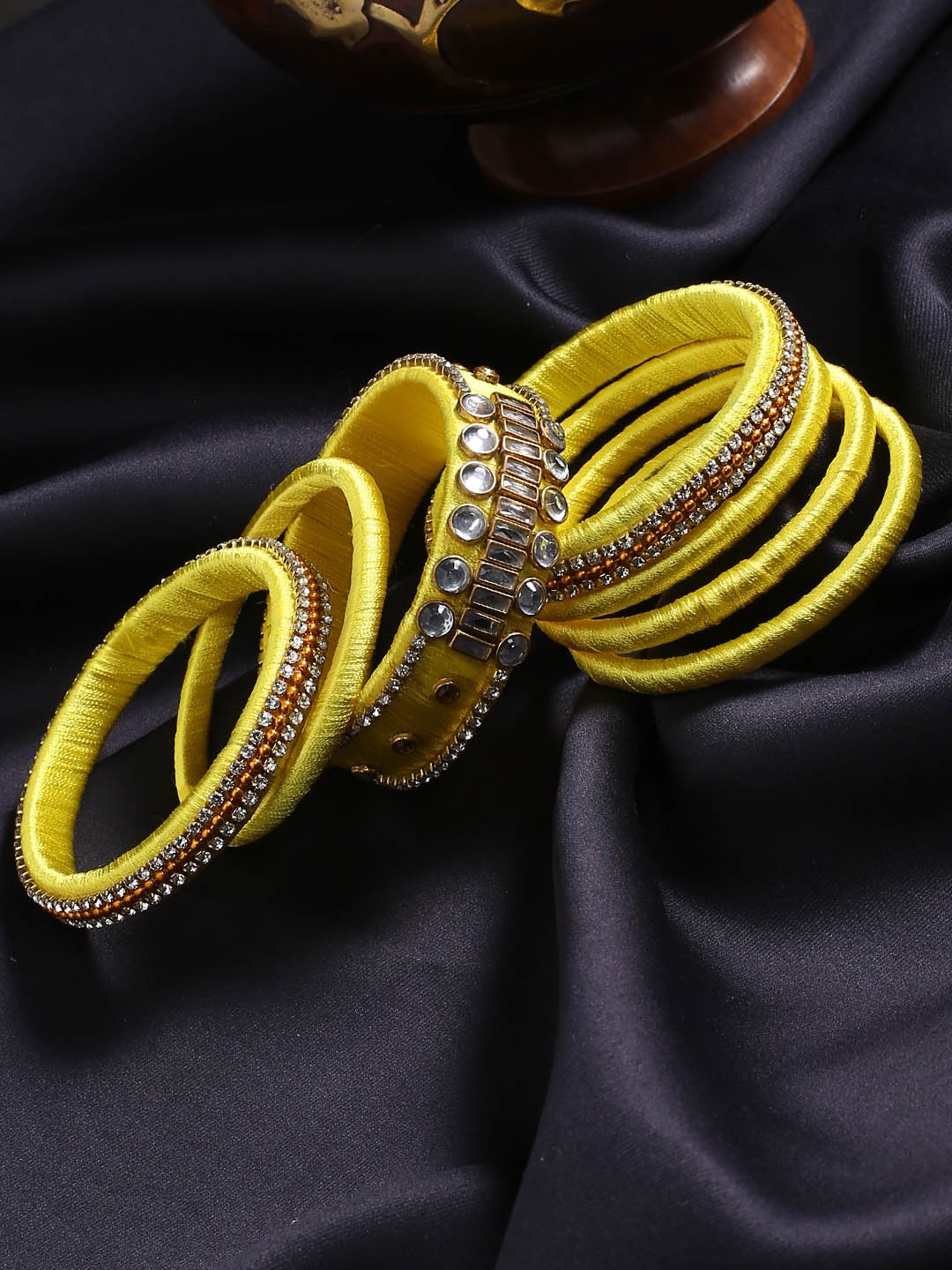 

AKSHARA Set Of 14 Gold-Plated Bridal Bangle