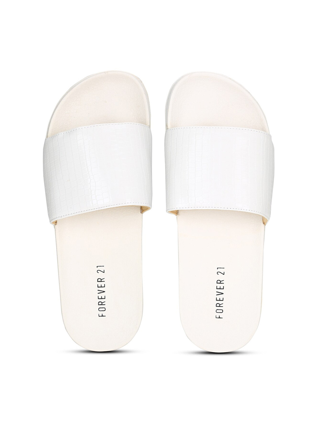 

FOREVER 21 Women White Room Slippers