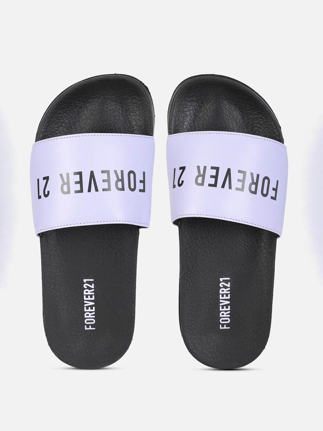 

FOREVER 21 Women Purple & White Printed Thong Flip-Flops
