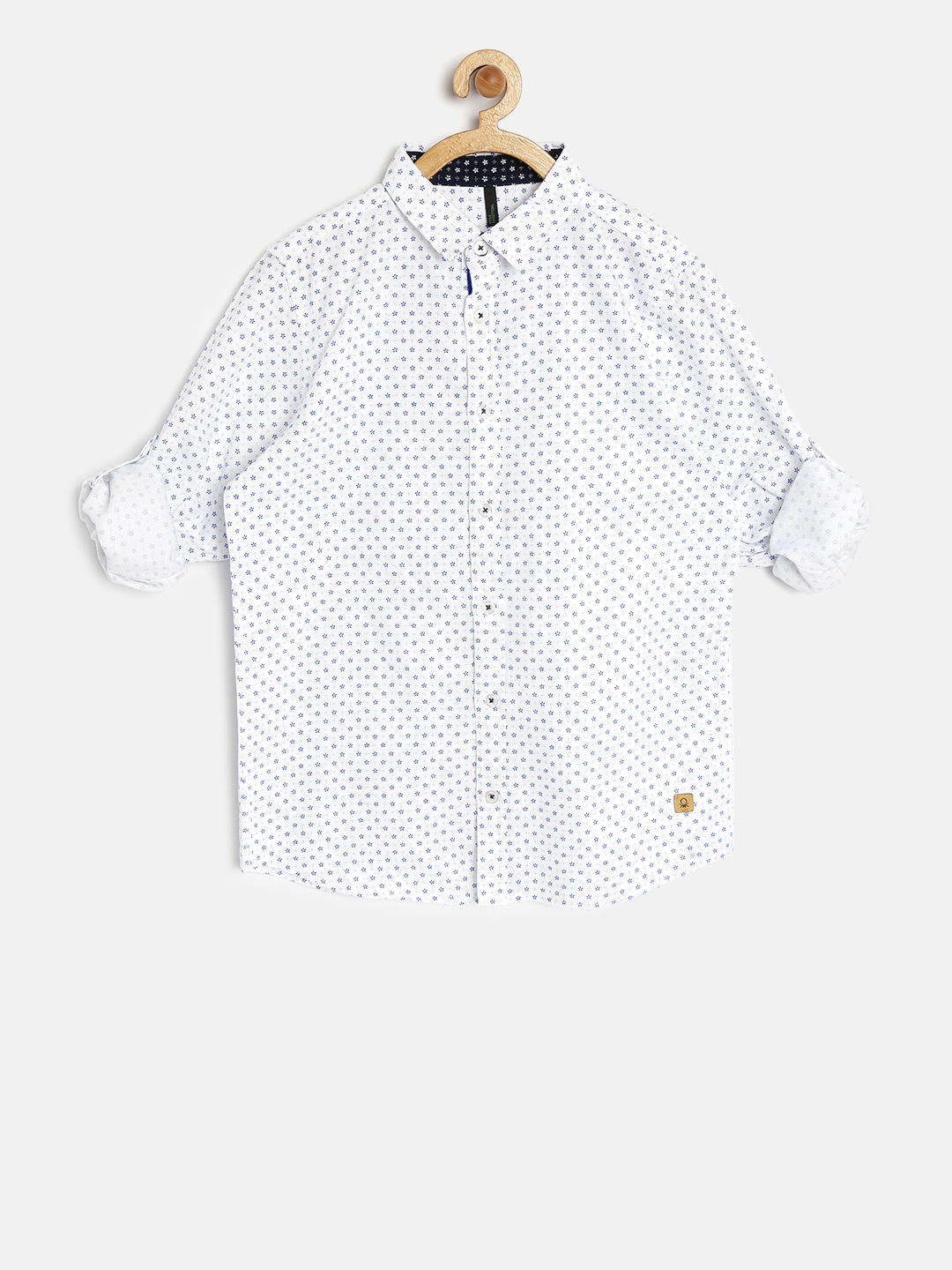 

United Colors of Benetton Boys White Printed Casual Shirt