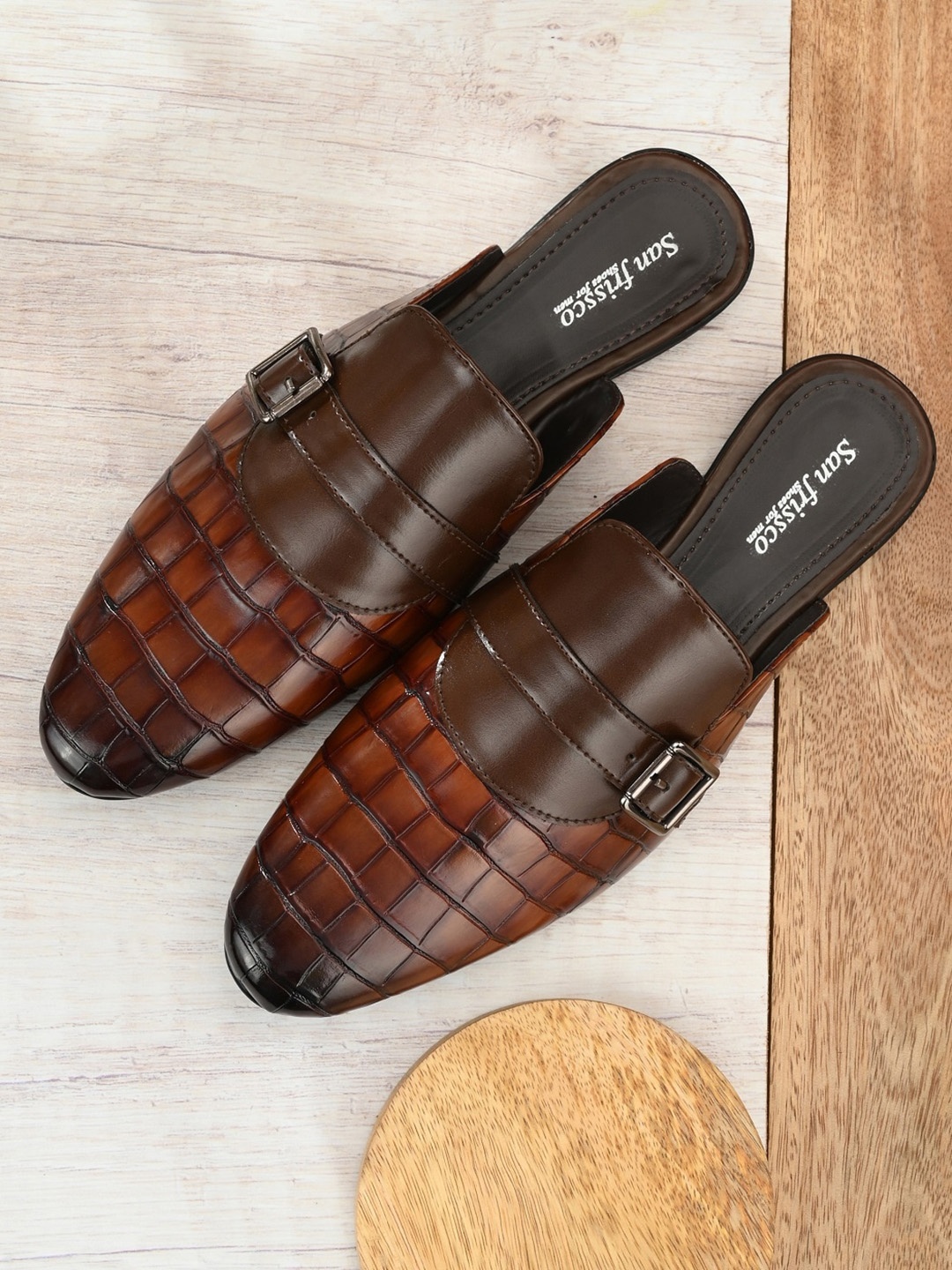 

San Frissco Men Brown Striped Fashion