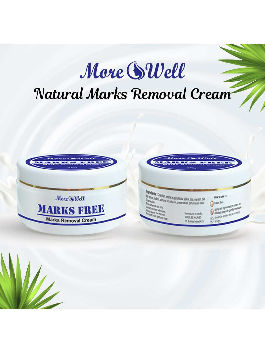 

Morewell Set of 2 White Marks Removal Face Cream 25 gm