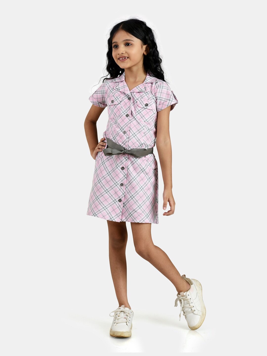 

Peppermint Pink Checked Dress