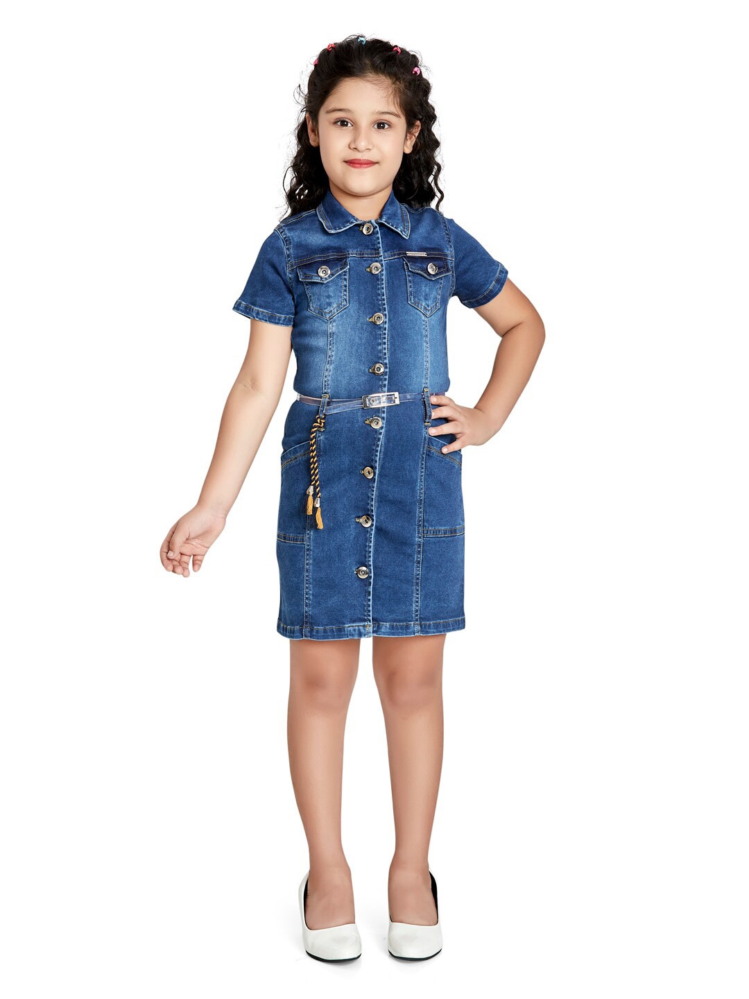 

Peppermint Navy Blue Denim T-shirt Dress