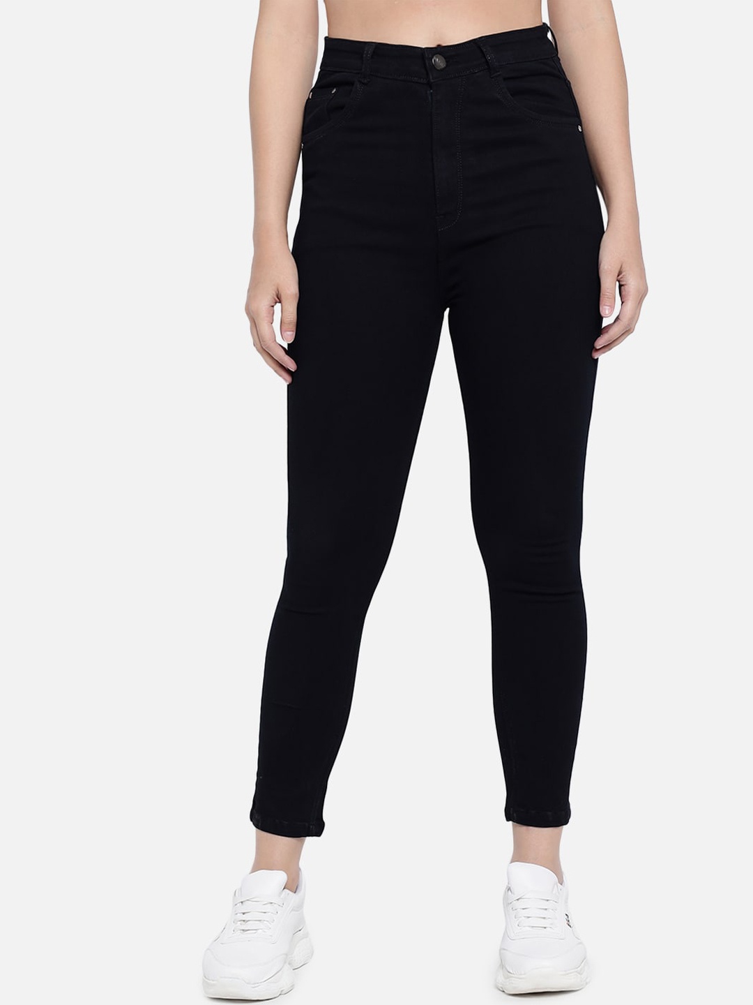 

Purple Feather Women Blue Skinny Fit High-Rise Stretchable Jeans