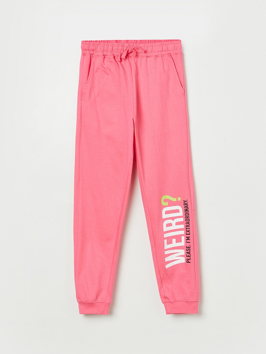 

Fame Forever by Lifestyle Girls Solid Pink Cotton Track Pants
