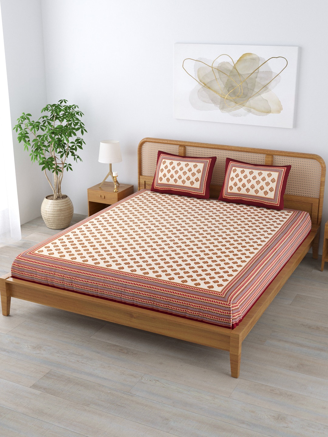 

Clasiko Unisex Beige Bedsheets