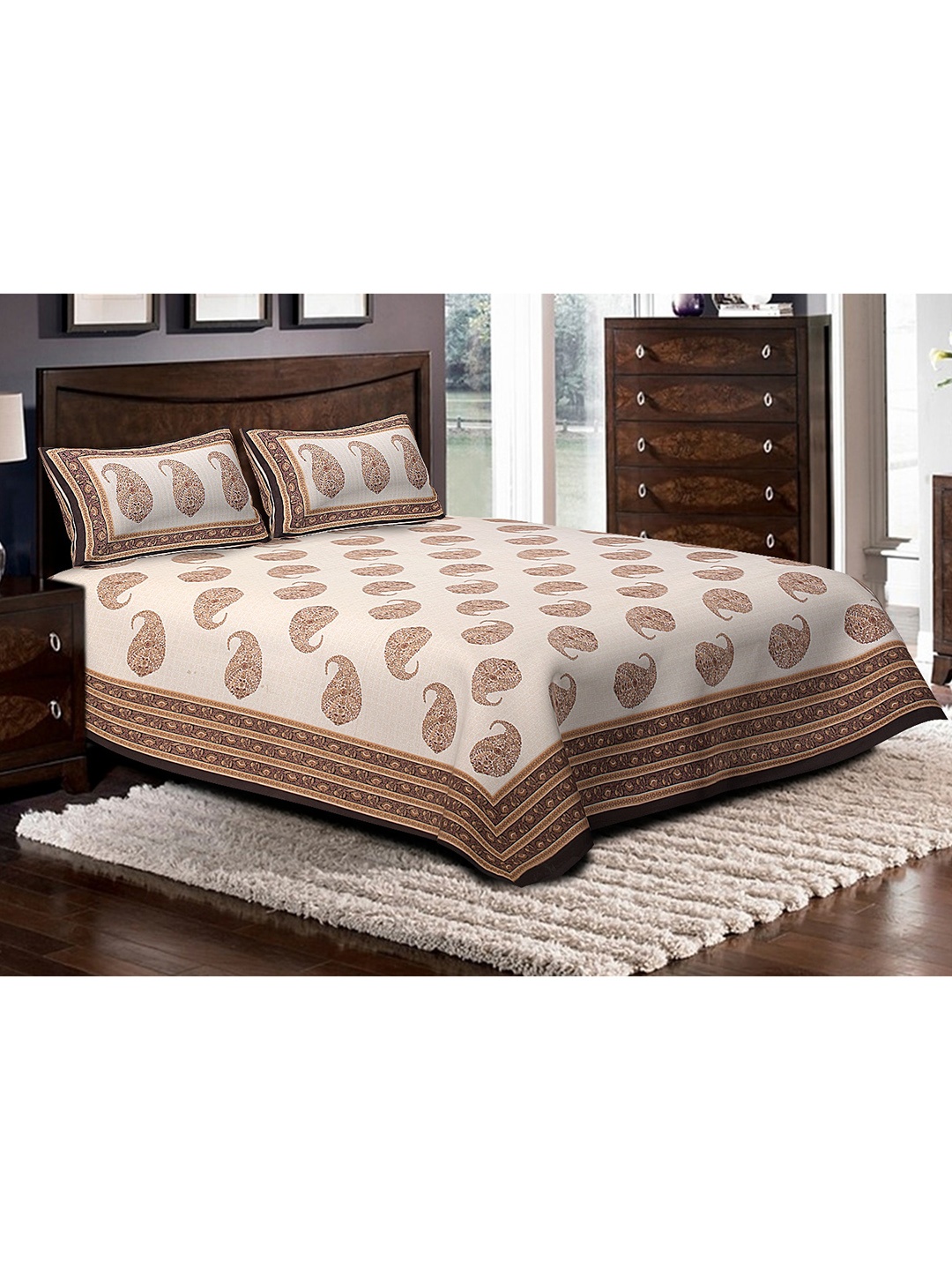 

Clasiko Unisex Beige Bedsheets