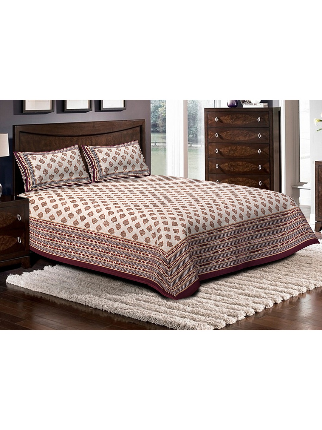 

Clasiko Unisex Beige Bedsheets