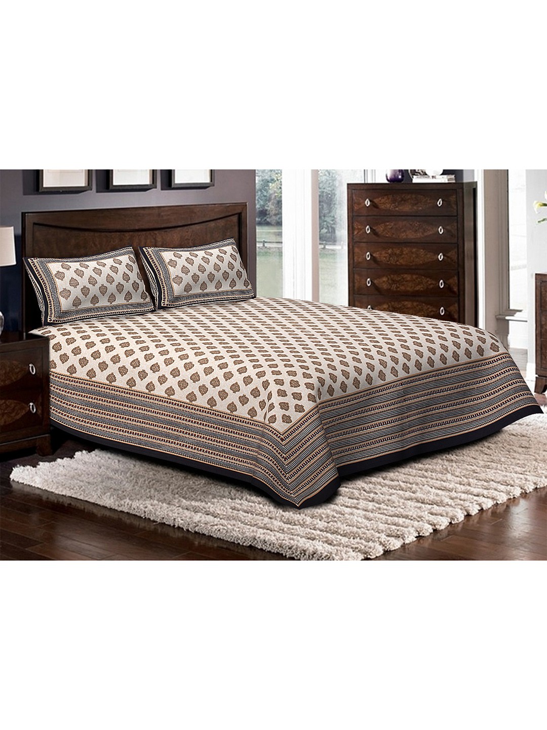 

Clasiko Unisex Beige Bedsheets