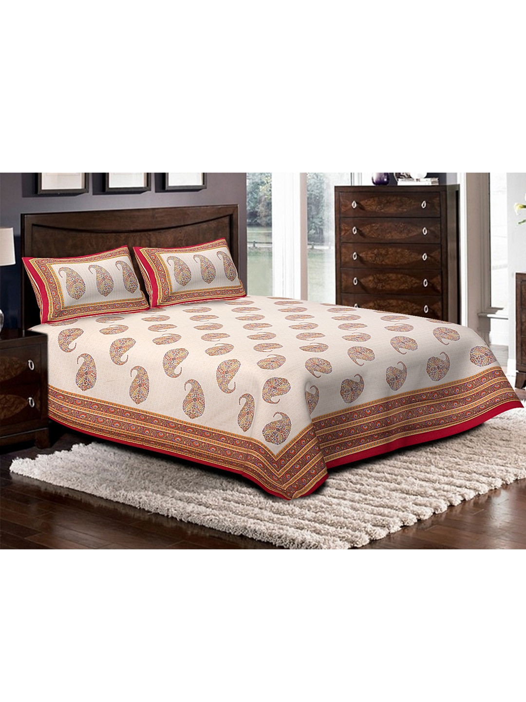 

Clasiko Unisex Beige Bedsheets
