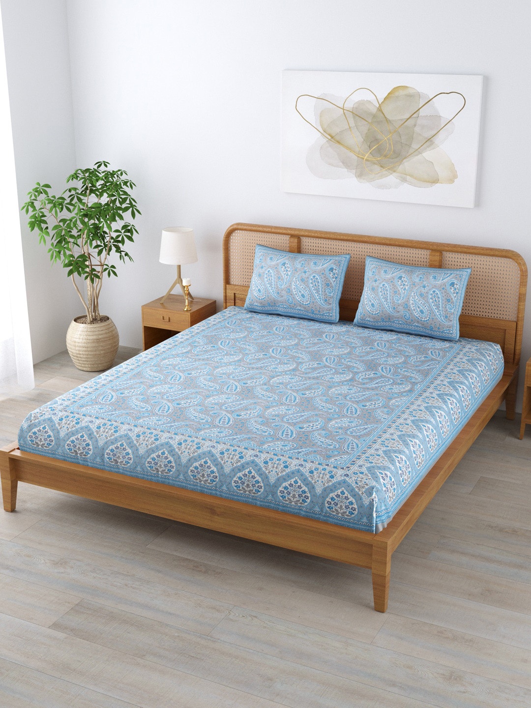 

Clasiko Unisex Blue Bedsheets
