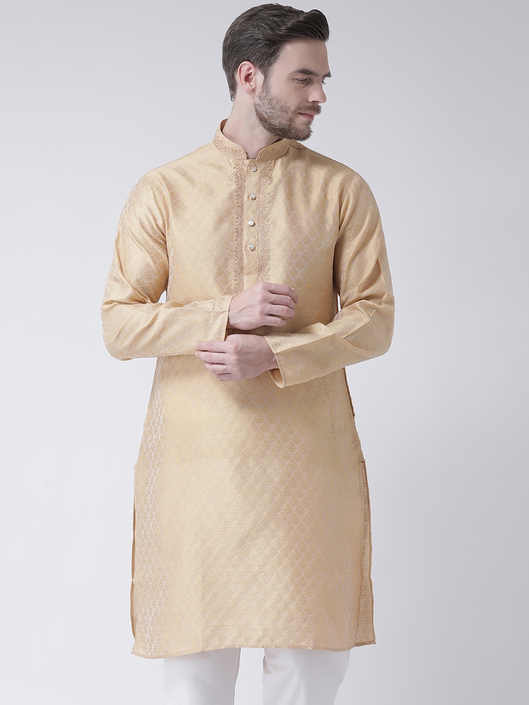 

SG LEMAN Men Gold-Toned Thread Work Kurta