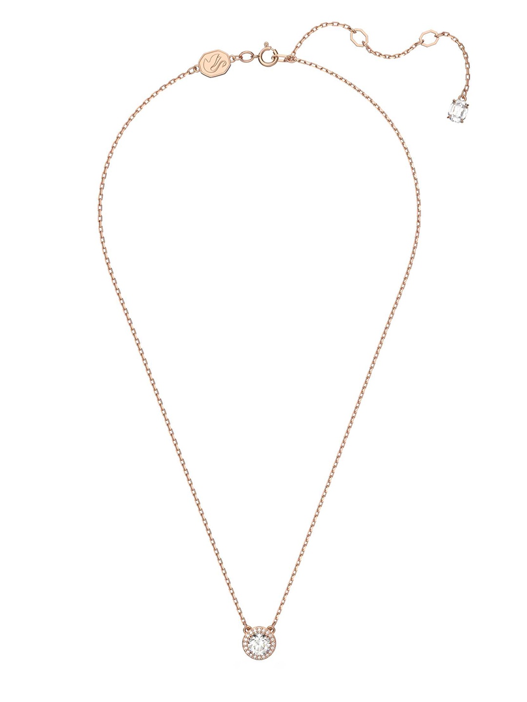 

SWAROVSKI Women White Necklace and Chains, Rose gold