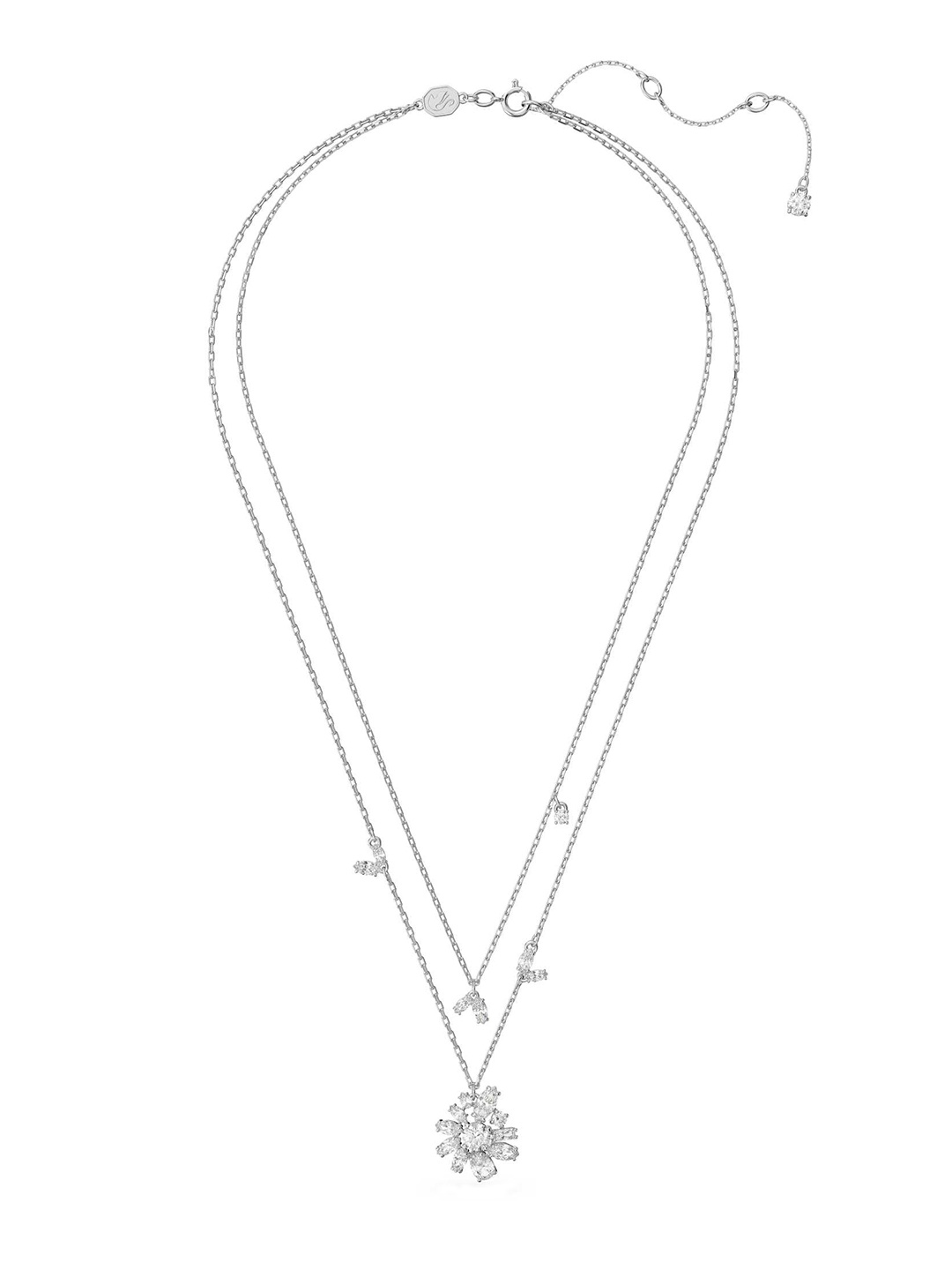 

SWAROVSKI Women White Necklace and Chains, Silver