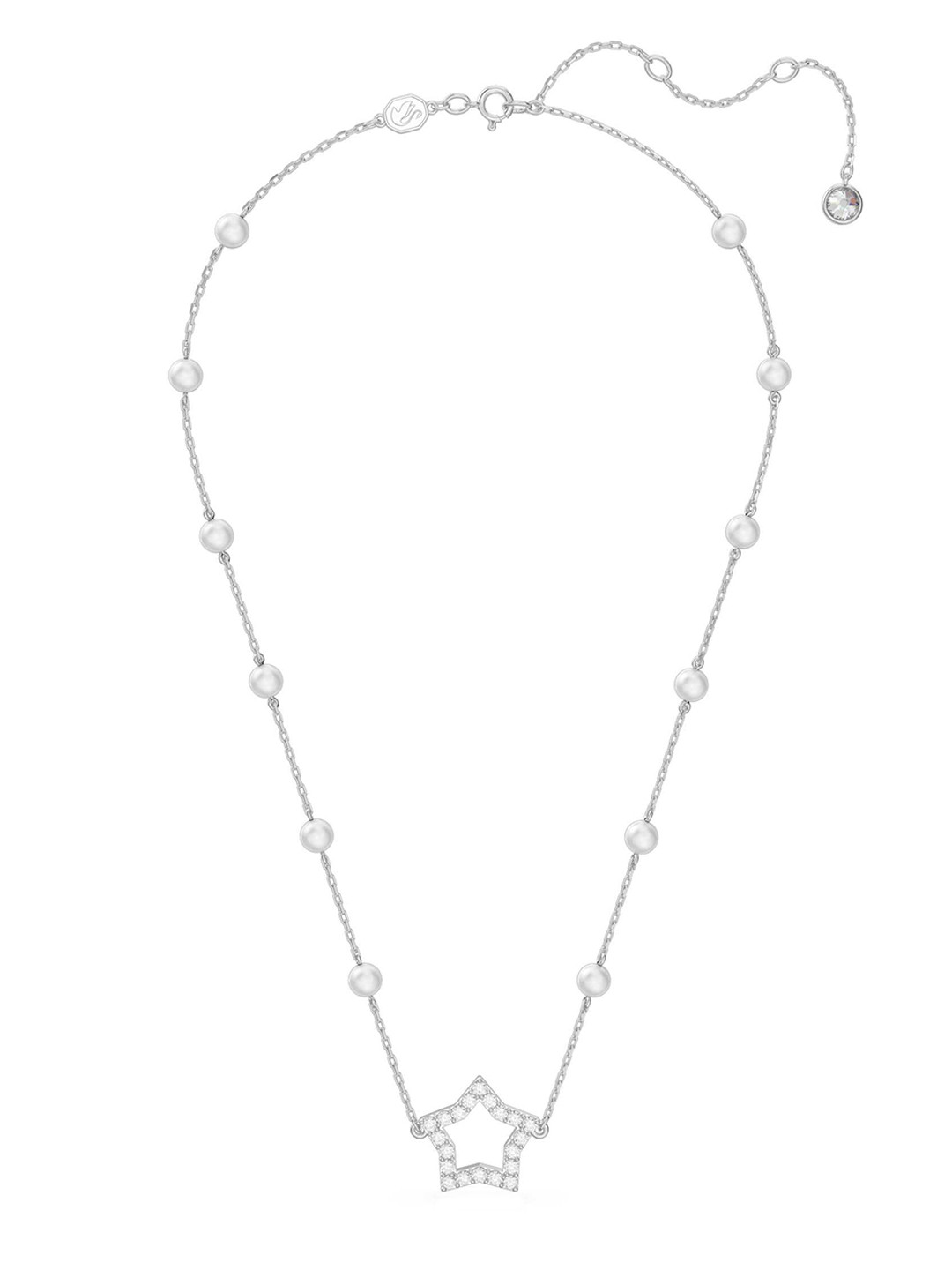 

SWAROVSKI Women White Necklace and Chains, Silver