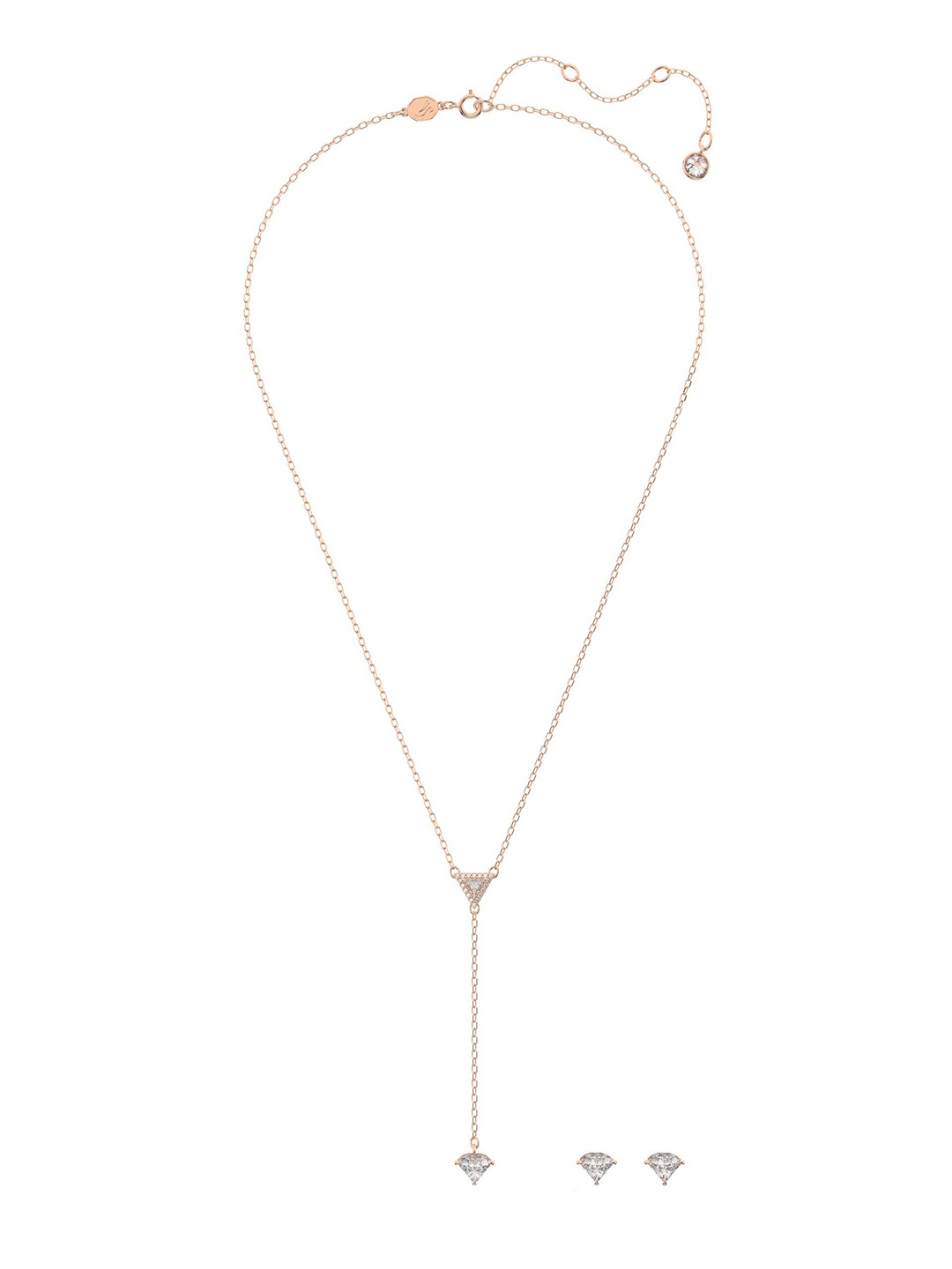 

SWAROVSKI Women White Necklace and Chains, Rose gold