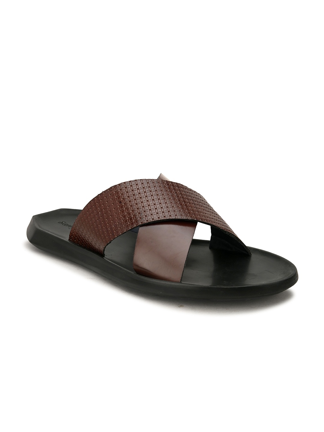 

San Frissco Men Brown & Black Thong Flip-Flops