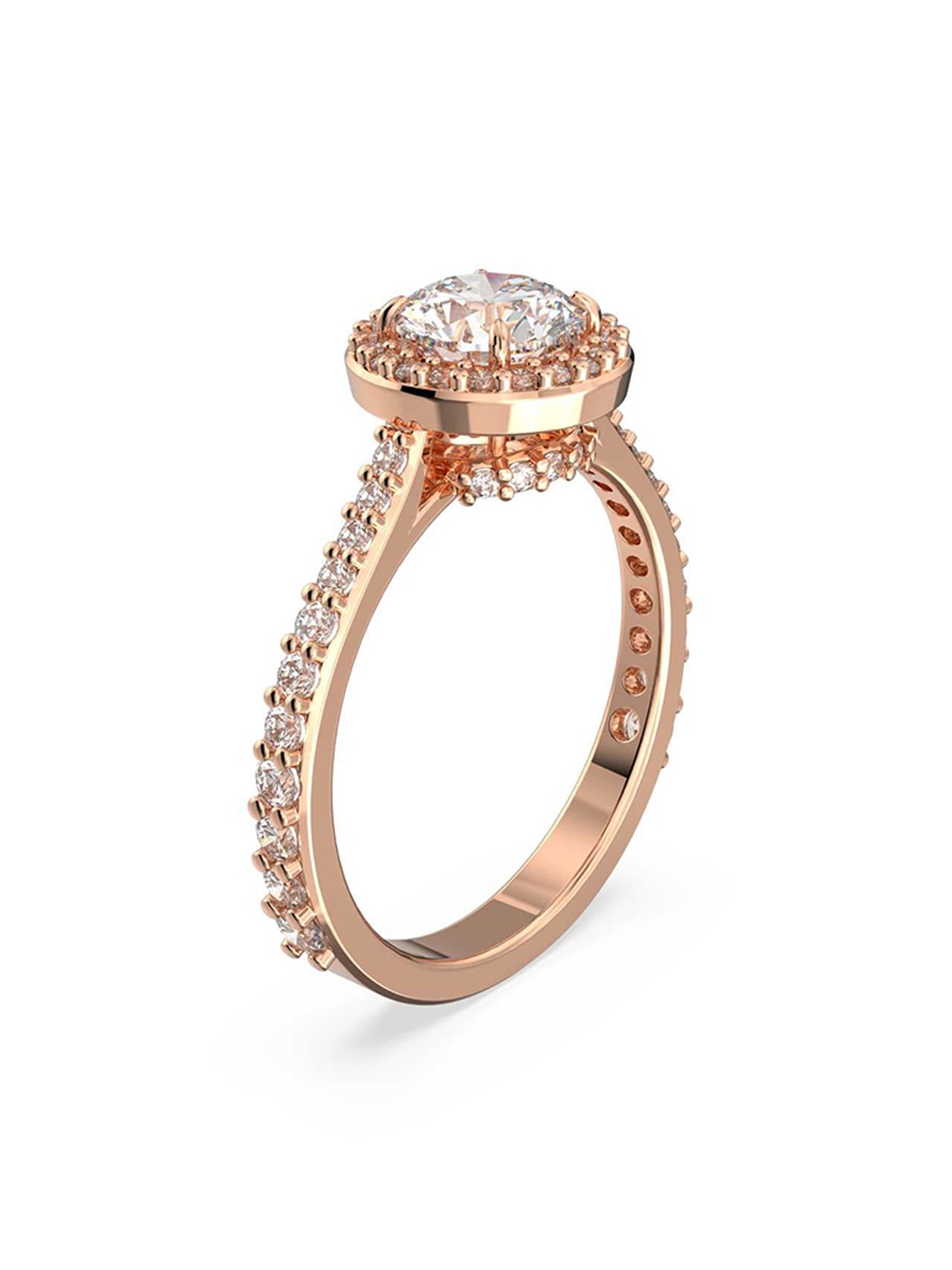 

SWAROVSKI Rose Gold-Plated & White Crystal Stone-Studded Finger Ring