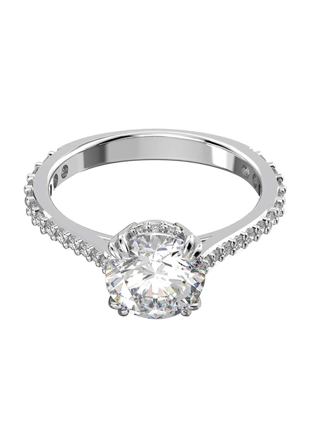 

SWAROVSKI Rhodium-Plated Crystal Studded Ring, White