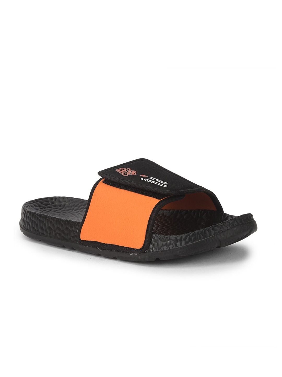 

Liberty Men Black & Orange Colourblocked Sliders