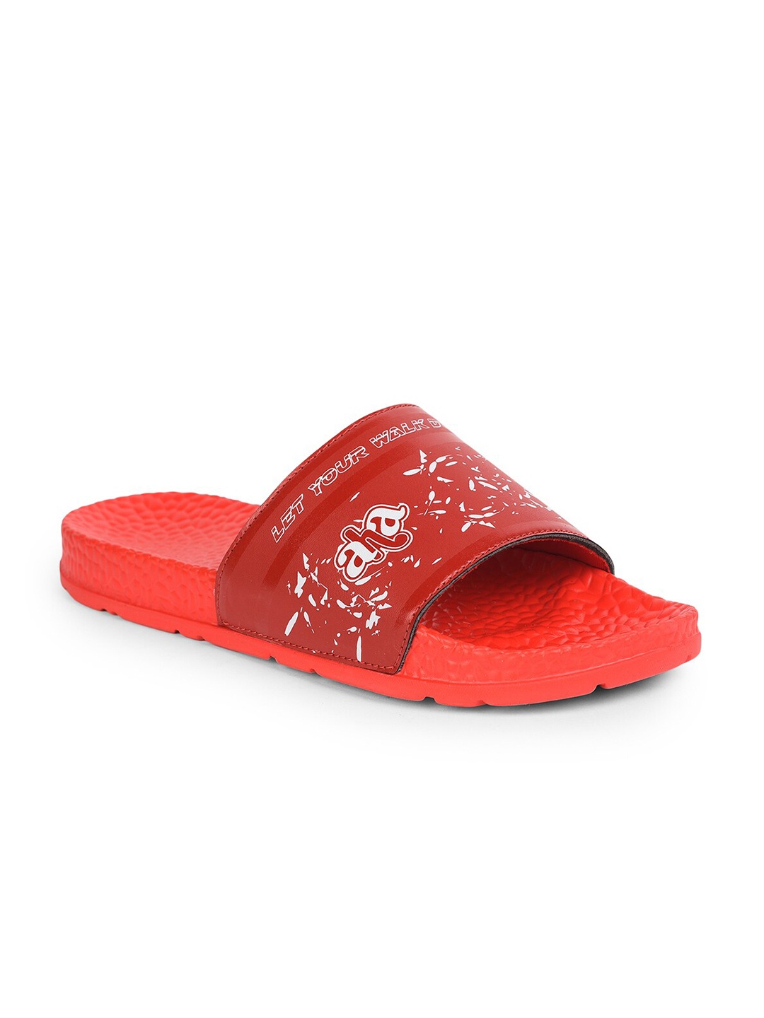 

Liberty Men Red & White Printed Sliders