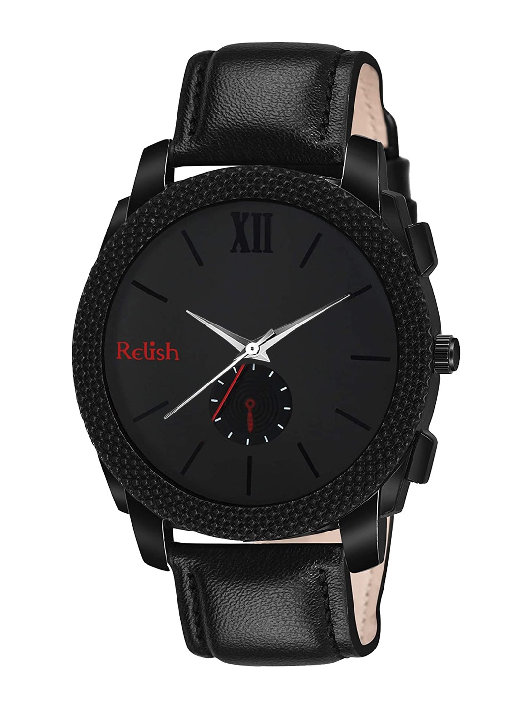 

Relish Men Black Dial & Black Straps Analogue Watch RE-BB1111