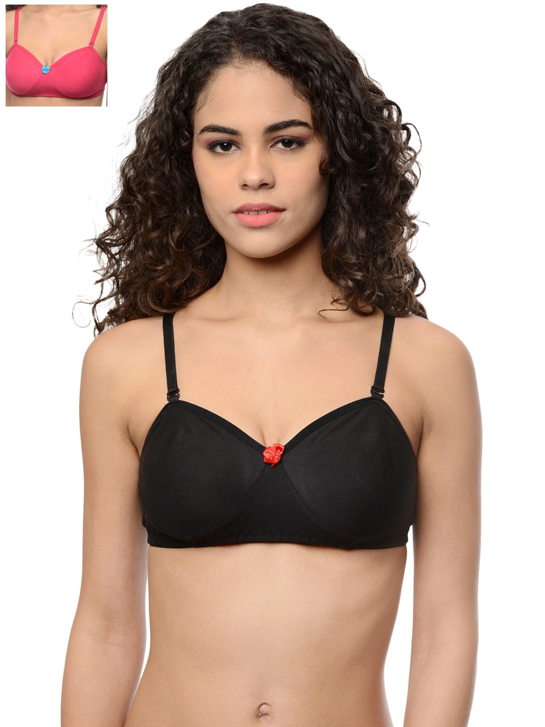 

Leading Lady Pack of 2 T-shirt Bras DEMI-2, Black