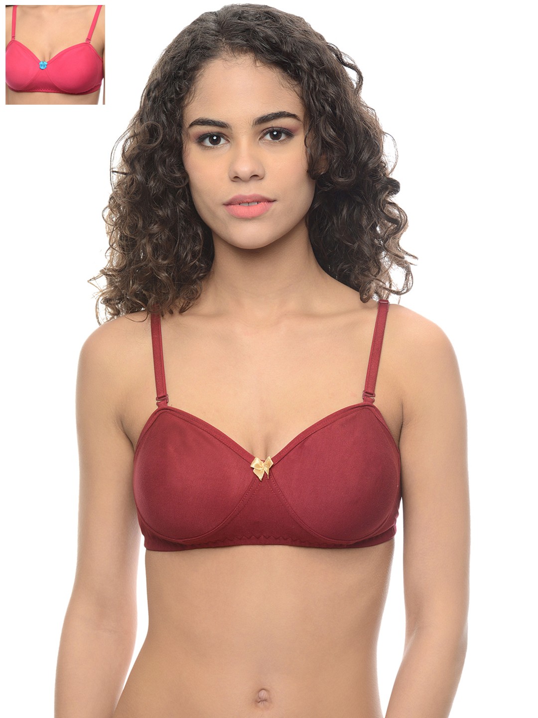 

Leading Lady Pack of 2 T-shirt Bras DEMI-2-RN, Maroon