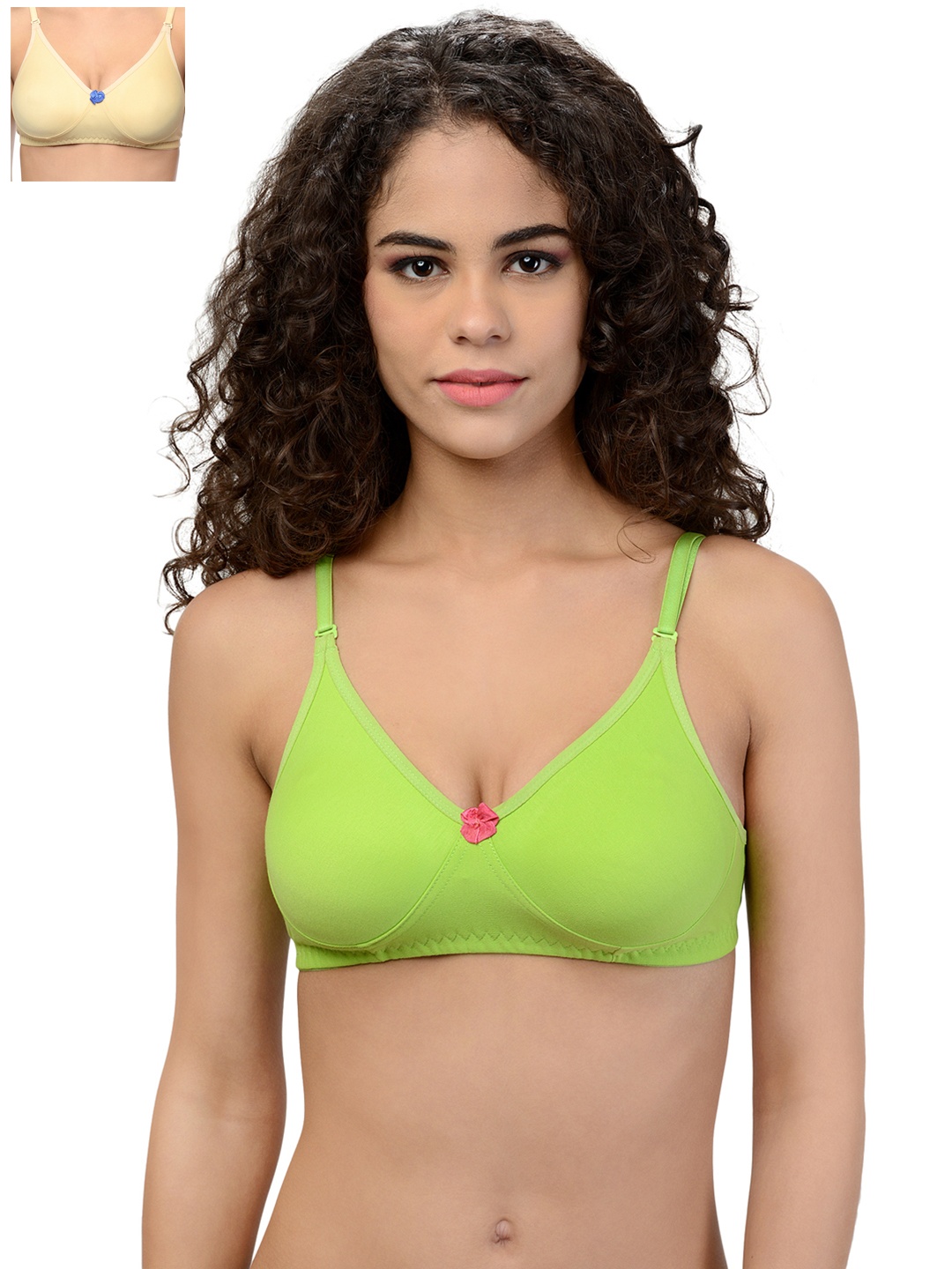 

Leading Lady Pack of 2 Full-Coverage T-shirt Bras DINKY-2, Green