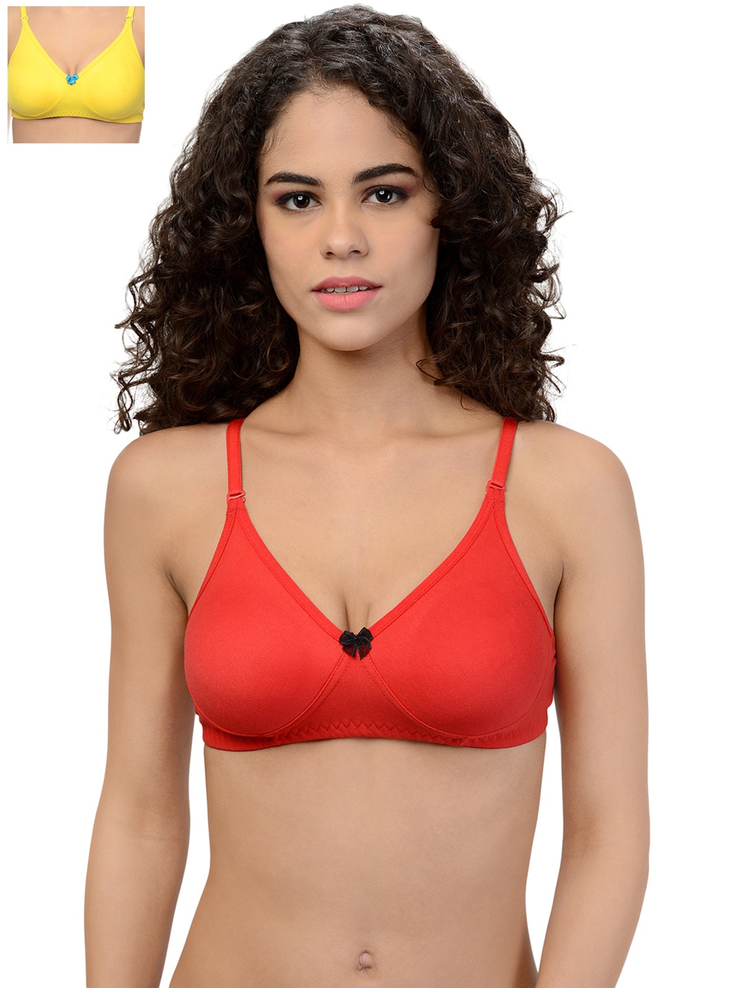 

Leading Lady Pack of 2 Full-Coverage T-shirt Bras DINKY-2, Red