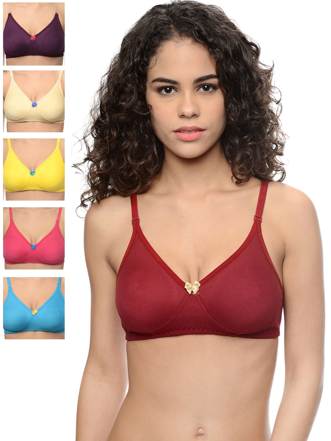 

Leading Lady Pack of 6 T-shirt Bras DINKY-6, Multi