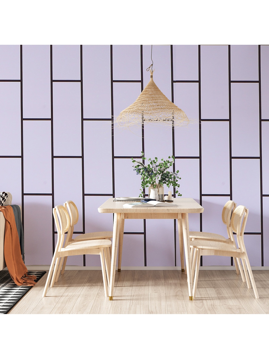 

Ispace White & Black Printed Self Adhesive and Waterproof Wallpaper