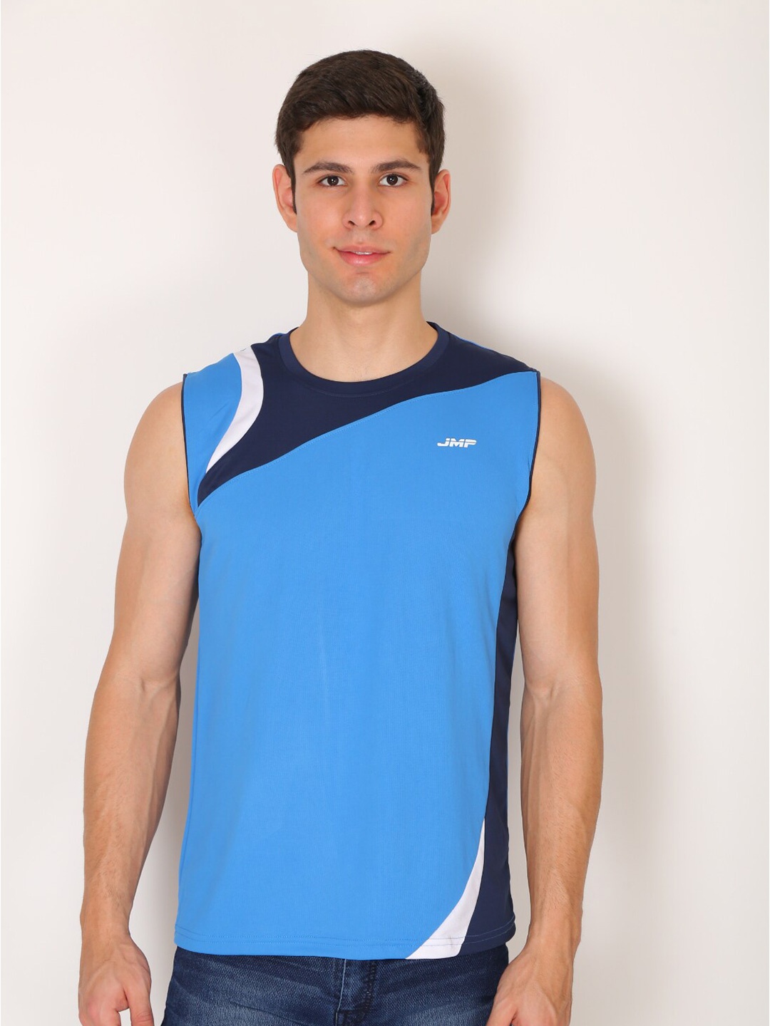 

JMP Men Blue Relaxed Fit Sports T-shirt
