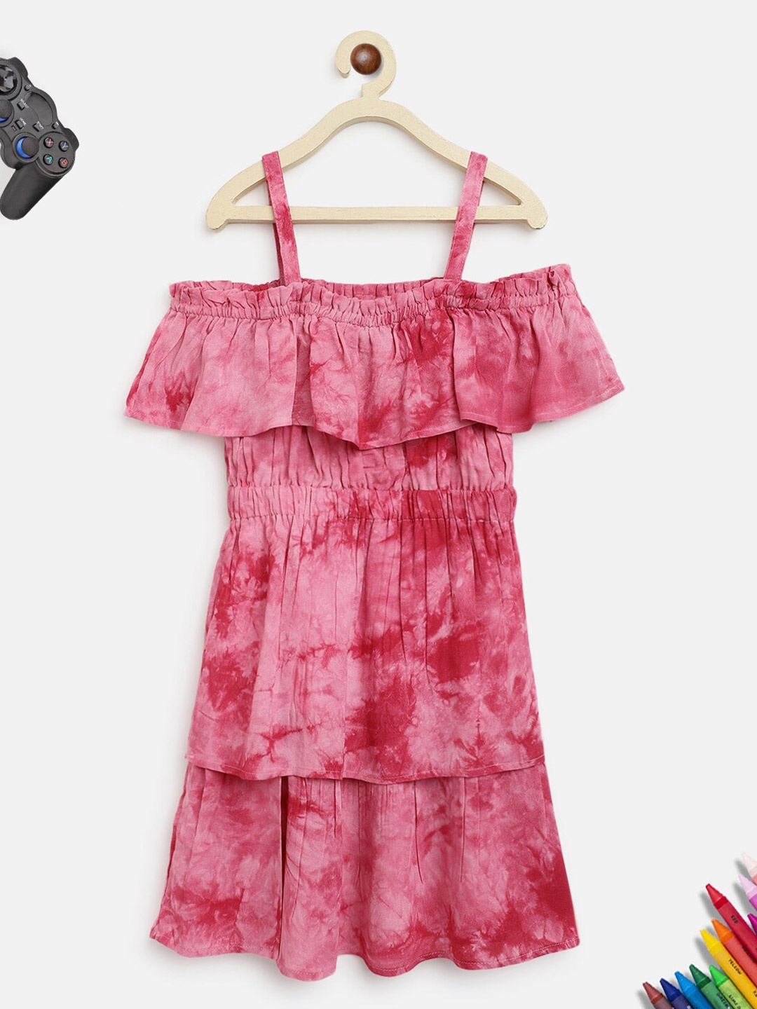 

Lil Tomatoes Pink Layered Dress